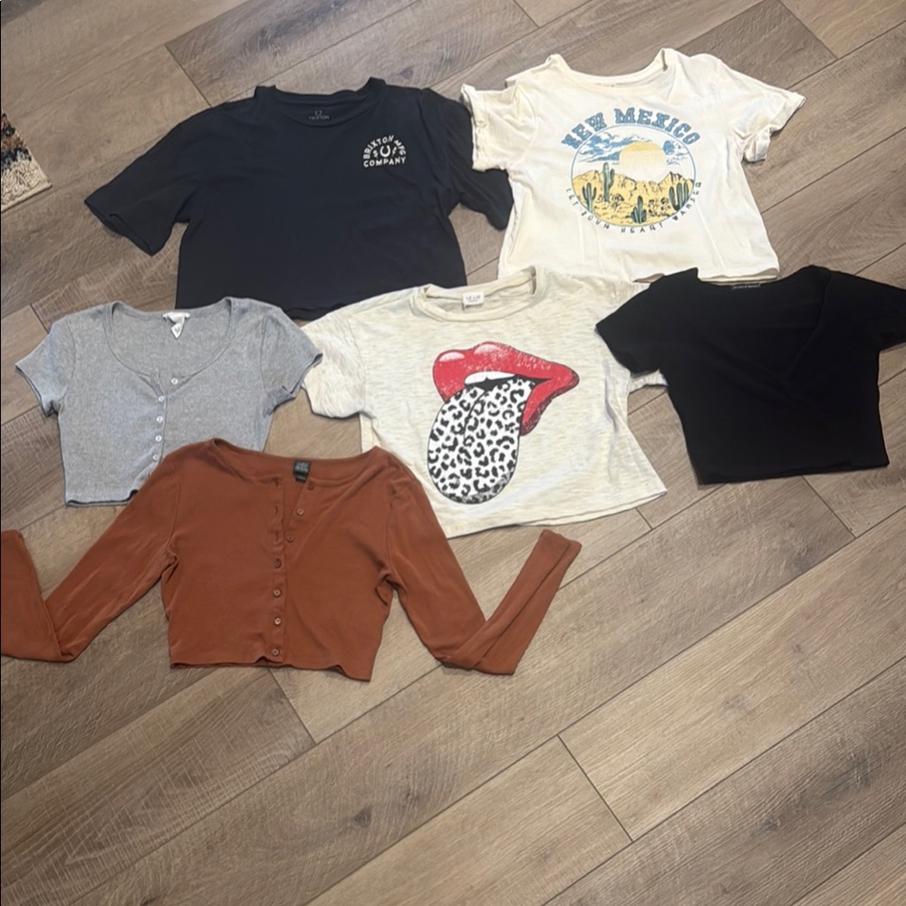 *save $ with this Bundle* - 6 cropped tops Brixon,  Rolling Stones